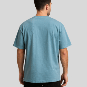 Essential Oversized Round Neck T-Shirt – Sky Blue