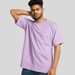 Essential Oversized Round Neck T-Shirt – Lavender Bliss