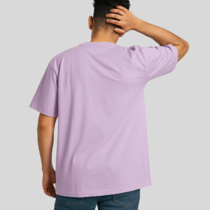 Essential Oversized Round Neck T-Shirt – Lavender Bliss