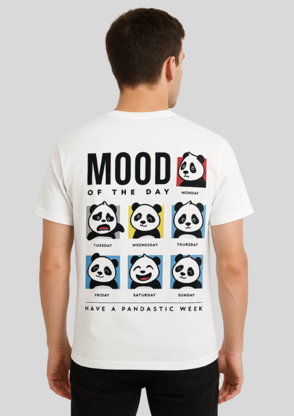 "Pandastic Week" White Graphic Panda T-Shirt by Switch Clouthe