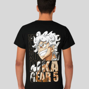 Luffy Gear 5 “Sun God Nika” Anime Graphic T-Shirt – Back Print Edition