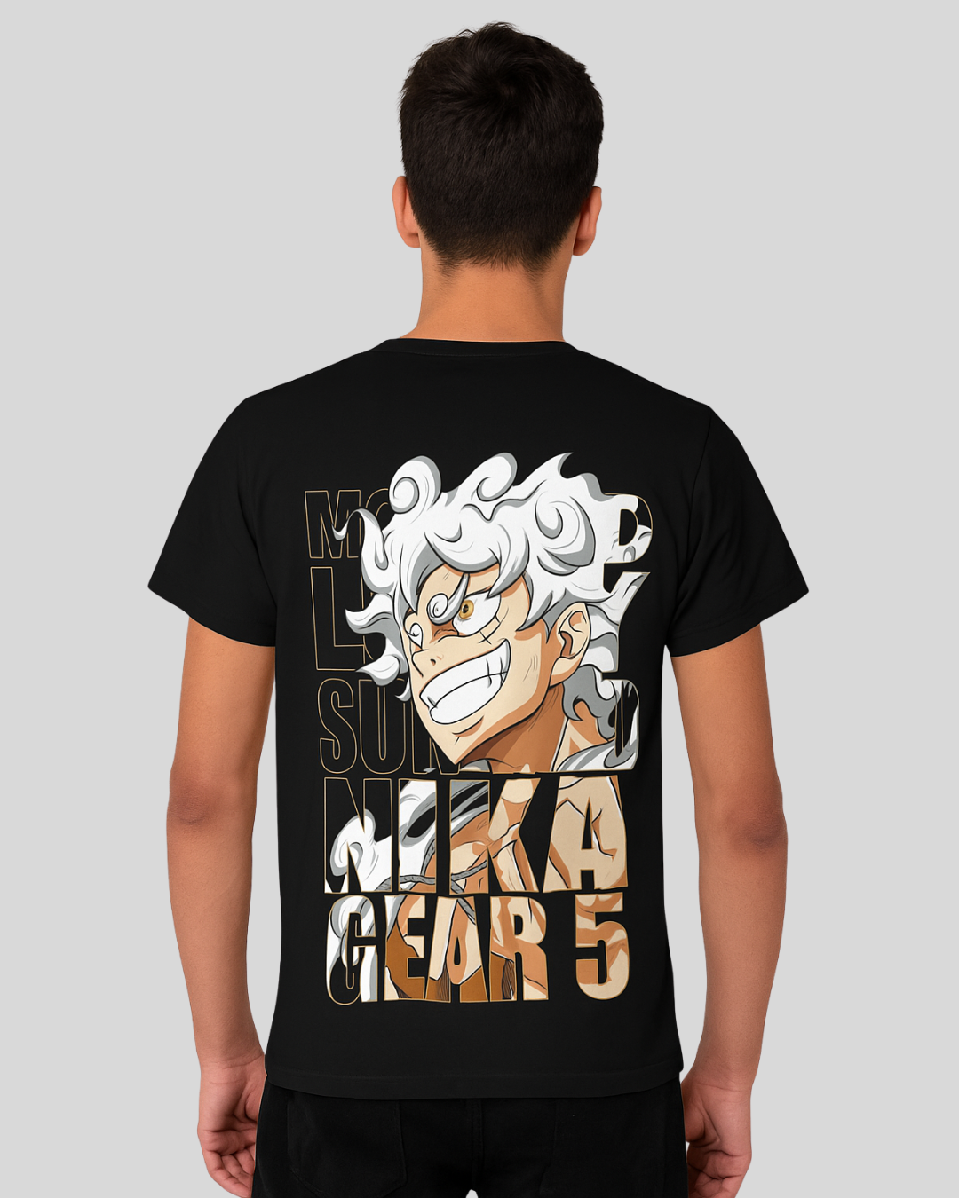 Luffy Gear 5 "Sun God Nika" Anime Graphic T-Shirt – Back Print Edition
