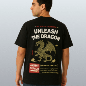 Switch Clouthe “Unleash The Dragon” Oversized T-Shirt – Black